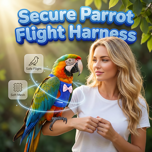🦜 Imbracatura da volo per pappagalli con guinzaglio – esplora il cielo in tutta sicurezza! 🌤️🪁✨