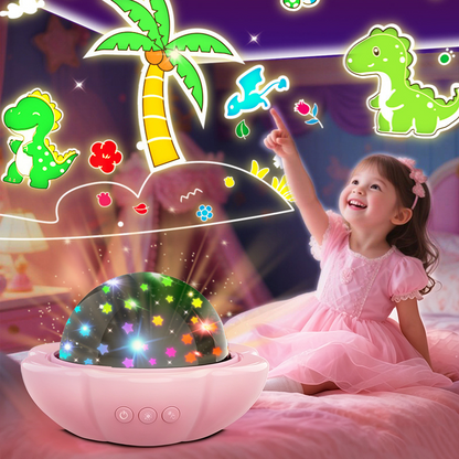 Lampada da notte 2 in 1 con proiettore Galaxy e pellicole di proiezione