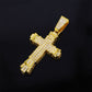 Collana con ciondolo a croce audace hip-hop con strass completi