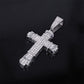 Collana con ciondolo a croce audace hip-hop con strass completi