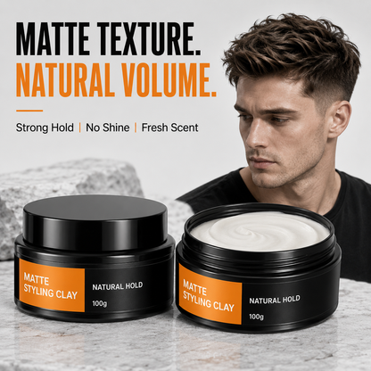 Argilla leggera per lo styling dei capelli da uomo con tenuta forte
