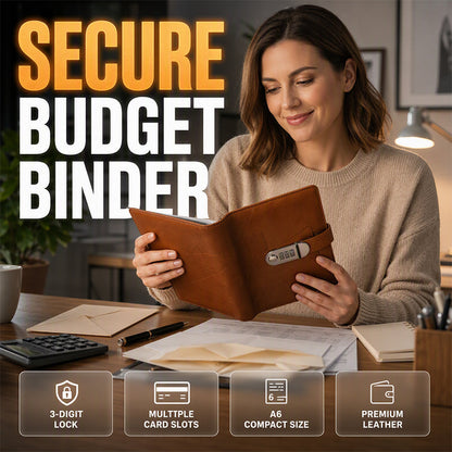 Raccoglitore Budget A6 con Lucchetto a Combinazione per Risparmio Denaro
