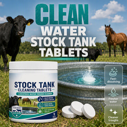 🚜💧 Alghe e melma nell'acqua degli abbeveratoi? – Pastiglie detergenti a dissoluzione rapida per abbeveratoi per bestiame – acqua pulita senza bisogno di strofinare, basta metterle dentro 🐄✨